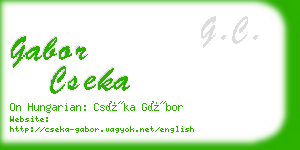 gabor cseka business card